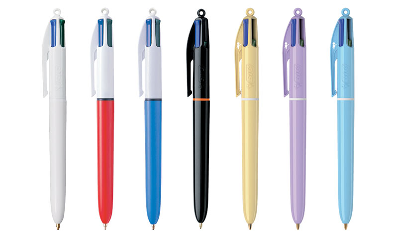 Bic®4色ボールペン-0.7-1.0