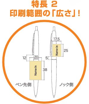 特長 2：印刷範囲の「広さ」！