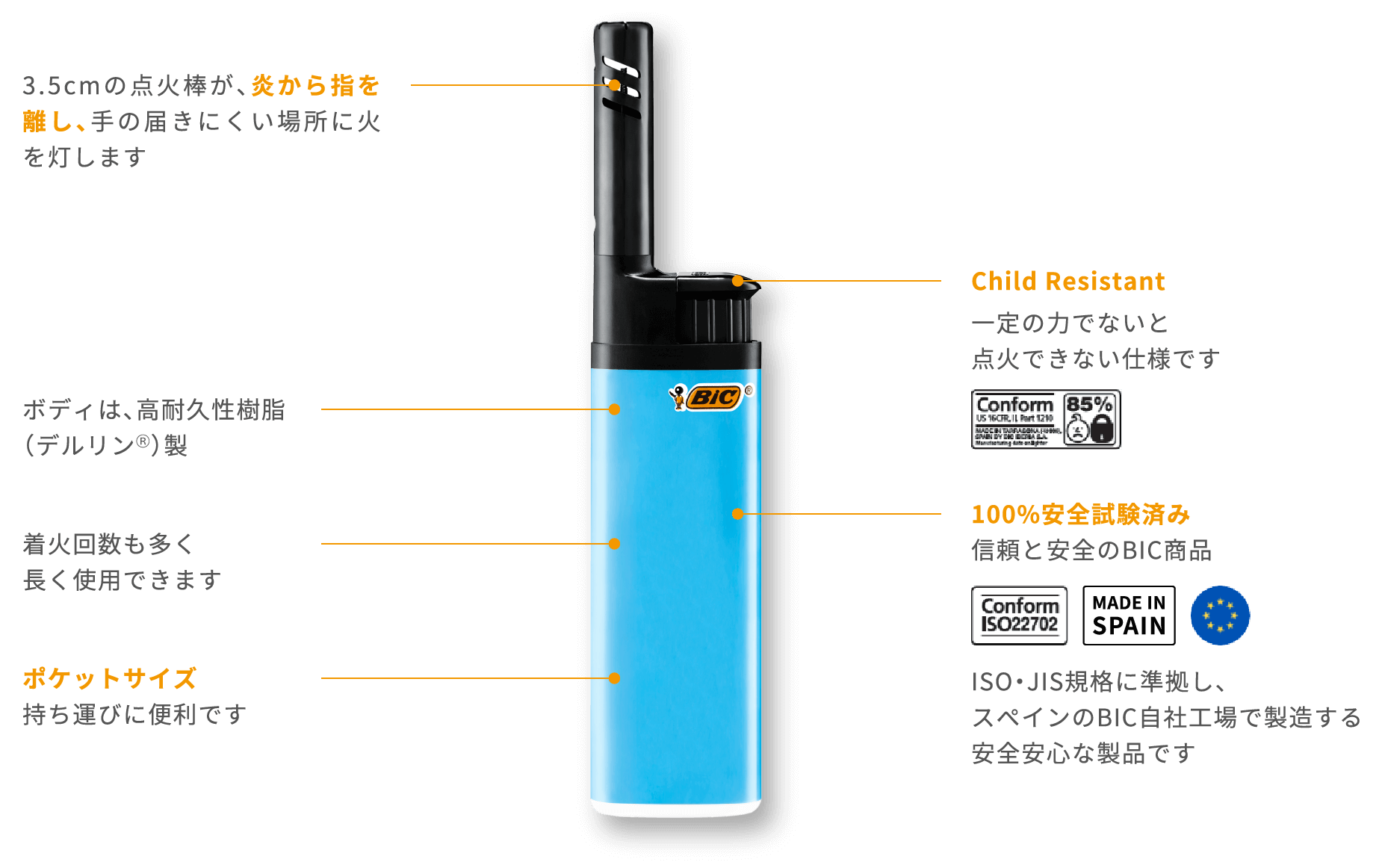 Bic®イージーリーチ点火ライター